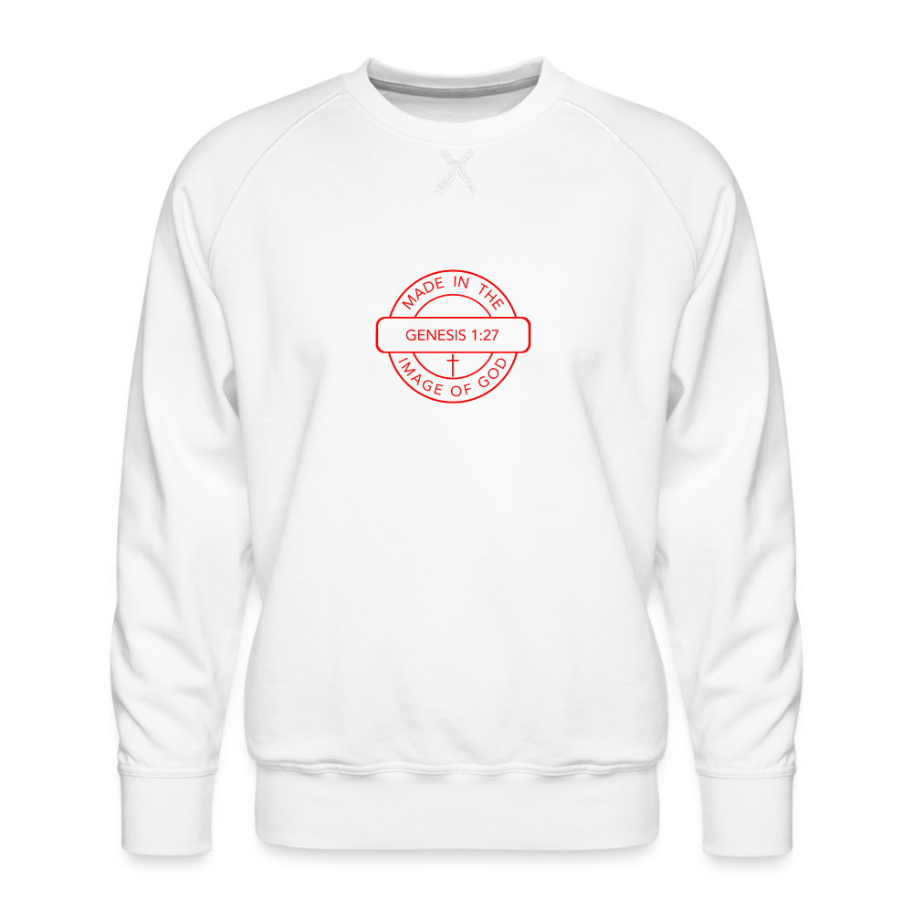 Made in the Image of God - Men’s Premium Sweatshirt - white