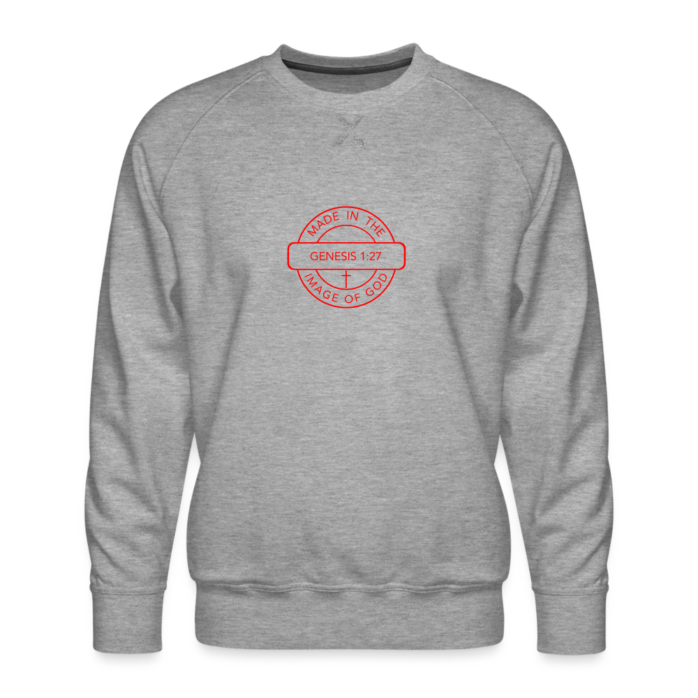 Made in the Image of God - Men’s Premium Sweatshirt - heather grey