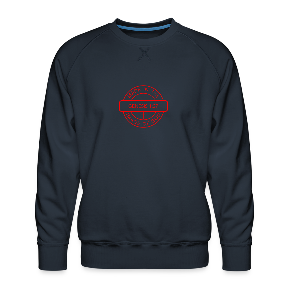 Made in the Image of God - Men’s Premium Sweatshirt - navy