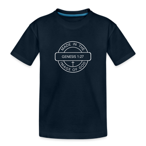 Made in the Image of God - Toddler Premium Organic T-Shirt - deep navy