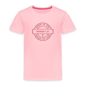 Made in the Image of God - Toddler Premium T-Shirt - pink