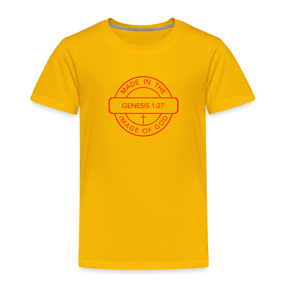 Made in the Image of God - Toddler Premium T-Shirt - sun yellow