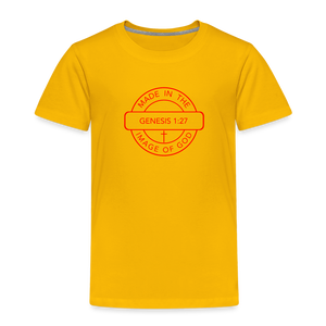 Made in the Image of God - Toddler Premium T-Shirt - sun yellow