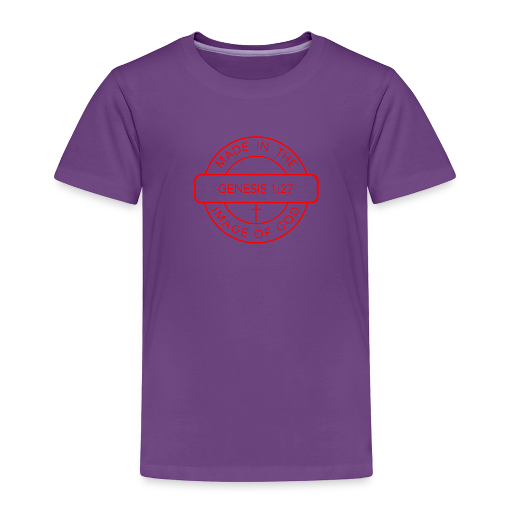 Made in the Image of God - Toddler Premium T-Shirt - purple