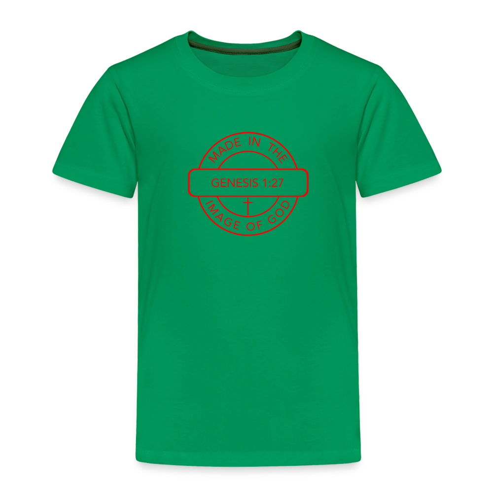 Made in the Image of God - Toddler Premium T-Shirt - kelly green