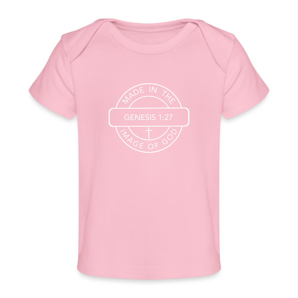 Made in the Image of God - Organic Baby T-Shirt - light pink
