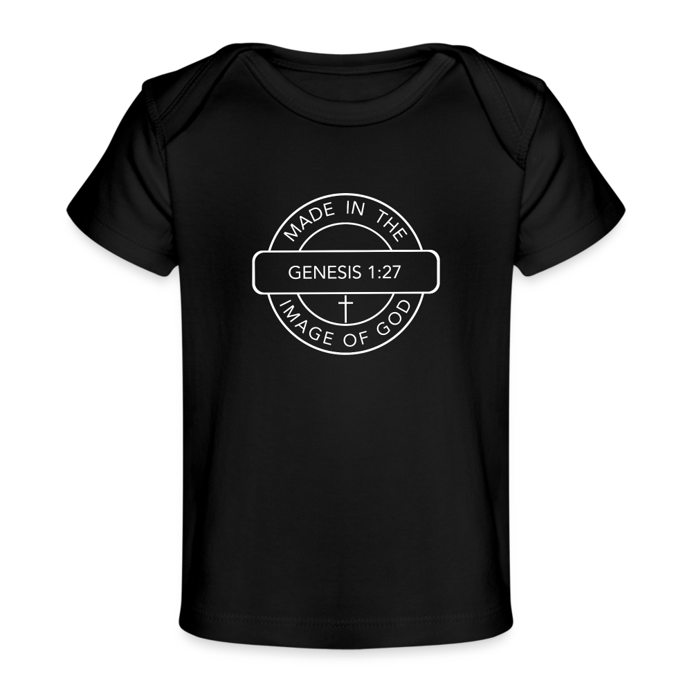 Made in the Image of God - Organic Baby T-Shirt - black