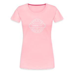 Made in the Image of God - Women’s Premium T-Shirt - pink