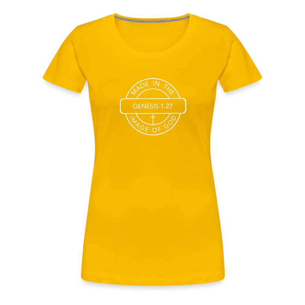 Made in the Image of God - Women’s Premium T-Shirt - sun yellow