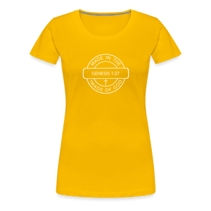 Made in the Image of God - Women’s Premium T-Shirt - sun yellow