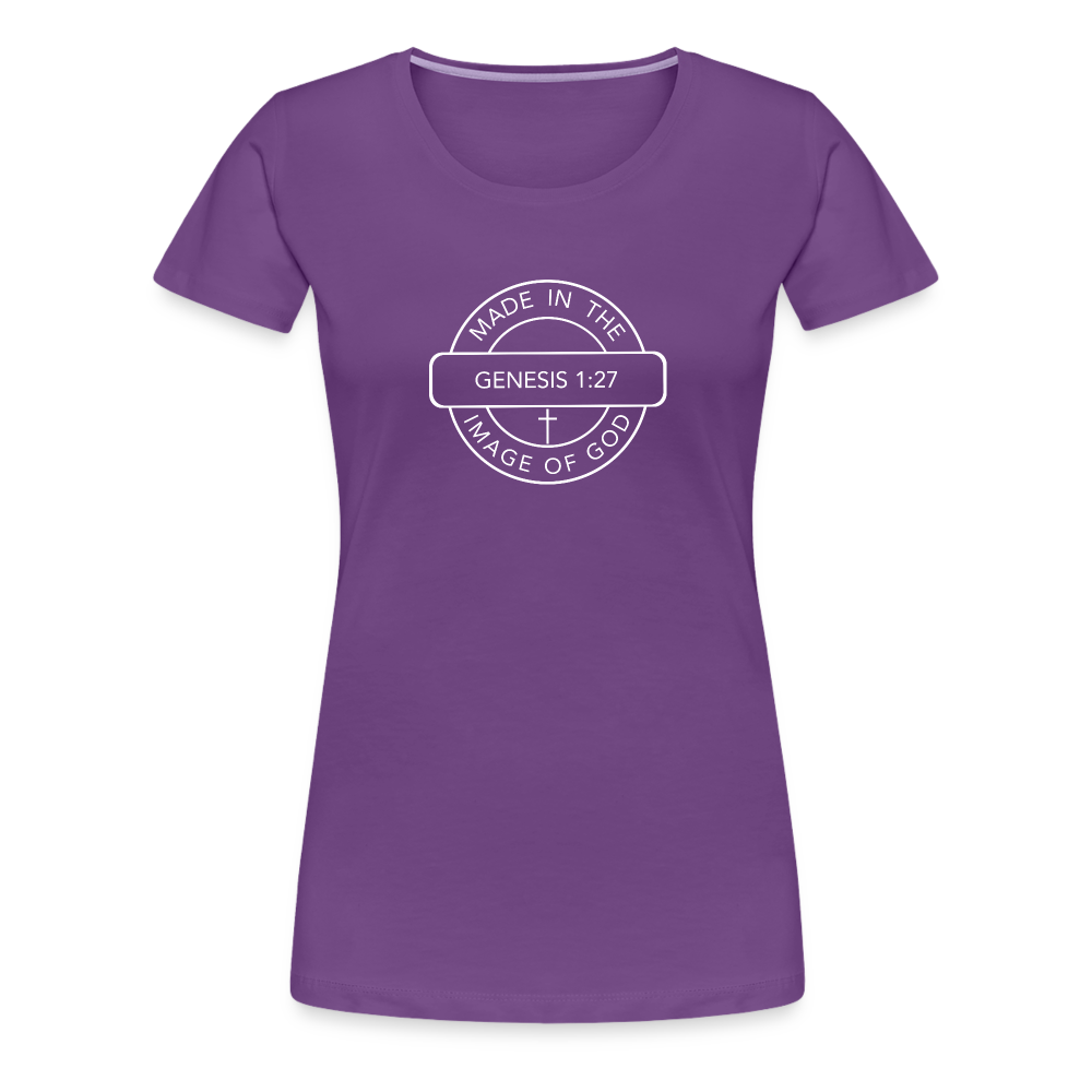 Made in the Image of God - Women’s Premium T-Shirt - purple