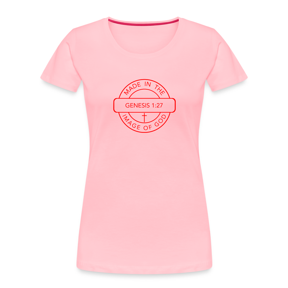 Made in the Image of God - Women’s Premium Organic T-Shirt - pink