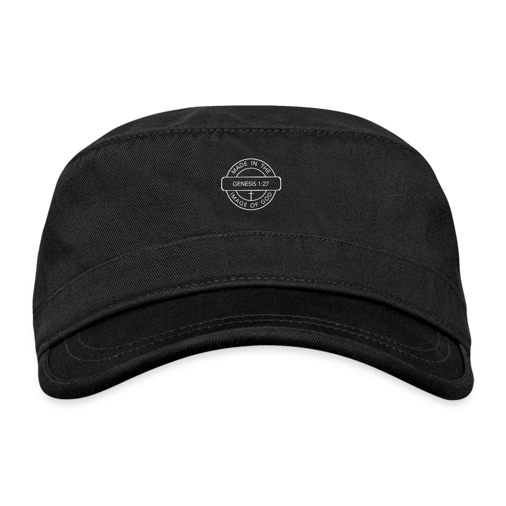 Made in the Image of God - Organic Cadet Cap - black