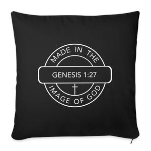 Made in the Image of God - Throw Pillow Cover - black