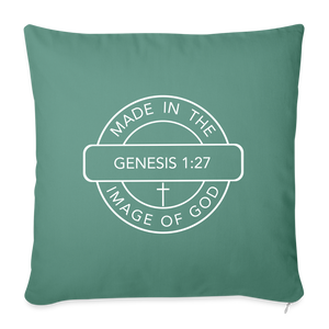 Made in the Image of God - Throw Pillow Cover - cypress green