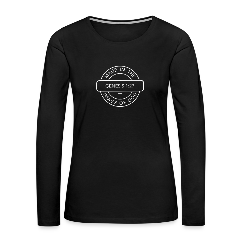 Made in the Image of God - Women's Premium Long Sleeve T-Shirt - black