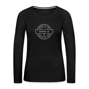 Made in the Image of God - Women's Premium Long Sleeve T-Shirt - black