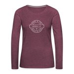 Made in the Image of God - Women's Premium Long Sleeve T-Shirt - heather burgundy