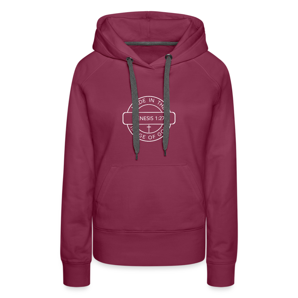 Made in the Image of God - Women’s Premium Hoodie - burgundy