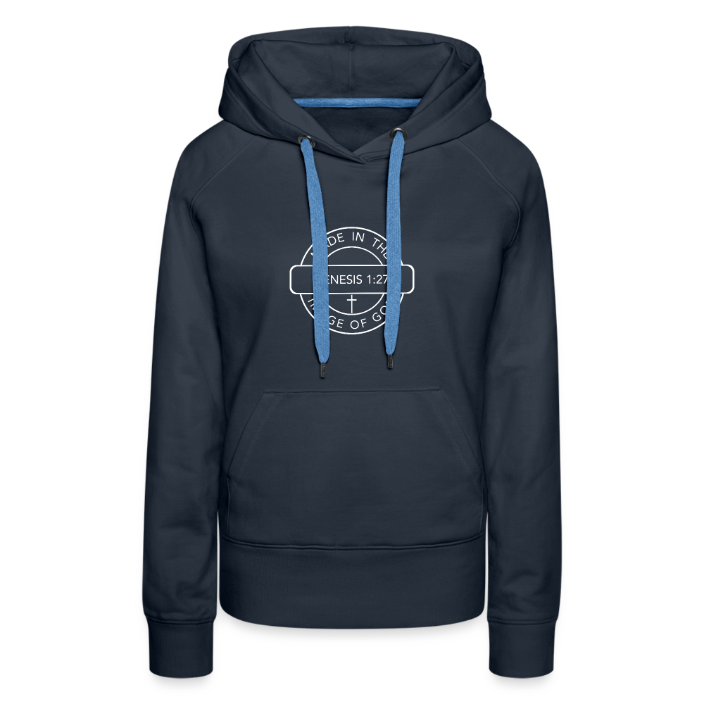 Made in the Image of God - Women’s Premium Hoodie - navy