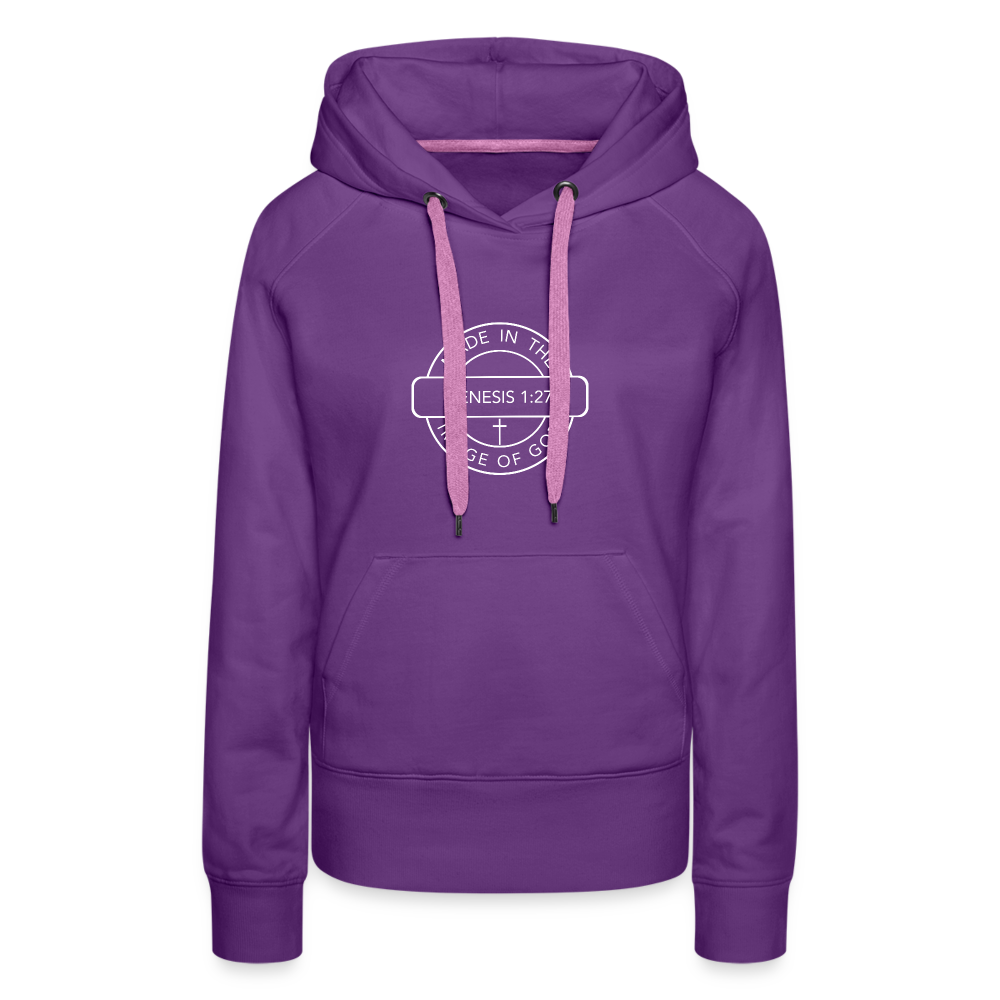 Made in the Image of God - Women’s Premium Hoodie - purple