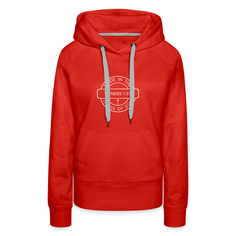 Made in the Image of God - Women’s Premium Hoodie - red