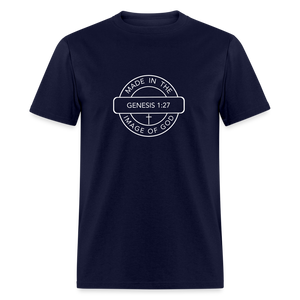 Made in the Image of God - Unisex Classic T-Shirt - navy