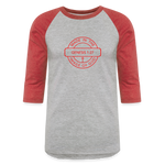 Made in the Image of God - Baseball T-Shirt - heather gray/red