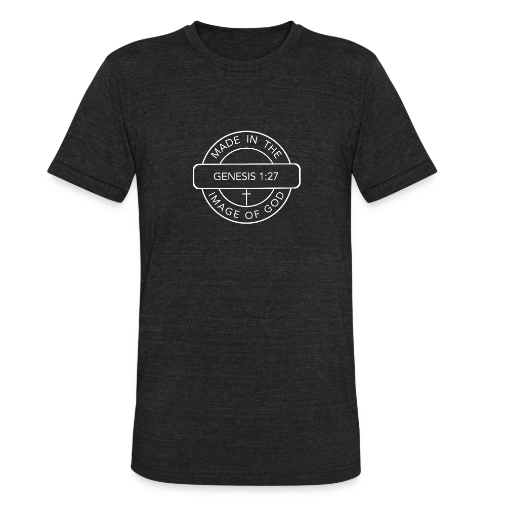 Made in the Image of God - Unisex Tri-Blend T-Shirt - heather black