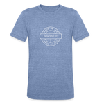 Made in the Image of God - Unisex Tri-Blend T-Shirt - heather blue