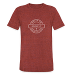 Made in the Image of God - Unisex Tri-Blend T-Shirt - heather cranberry