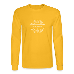 Made in the Image of God - Men's Long Sleeve T-Shirt - gold