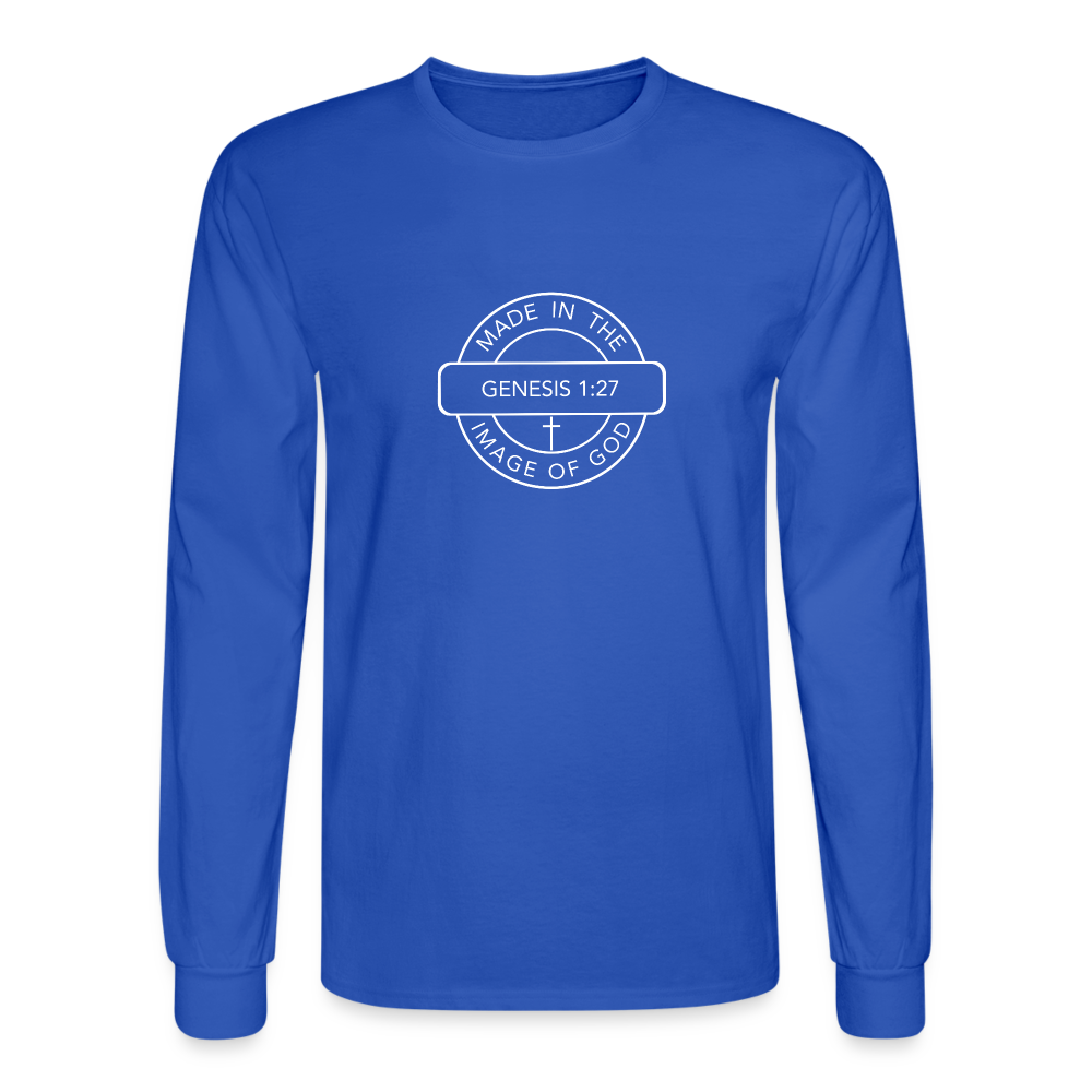 Made in the Image of God - Men's Long Sleeve T-Shirt - royal blue