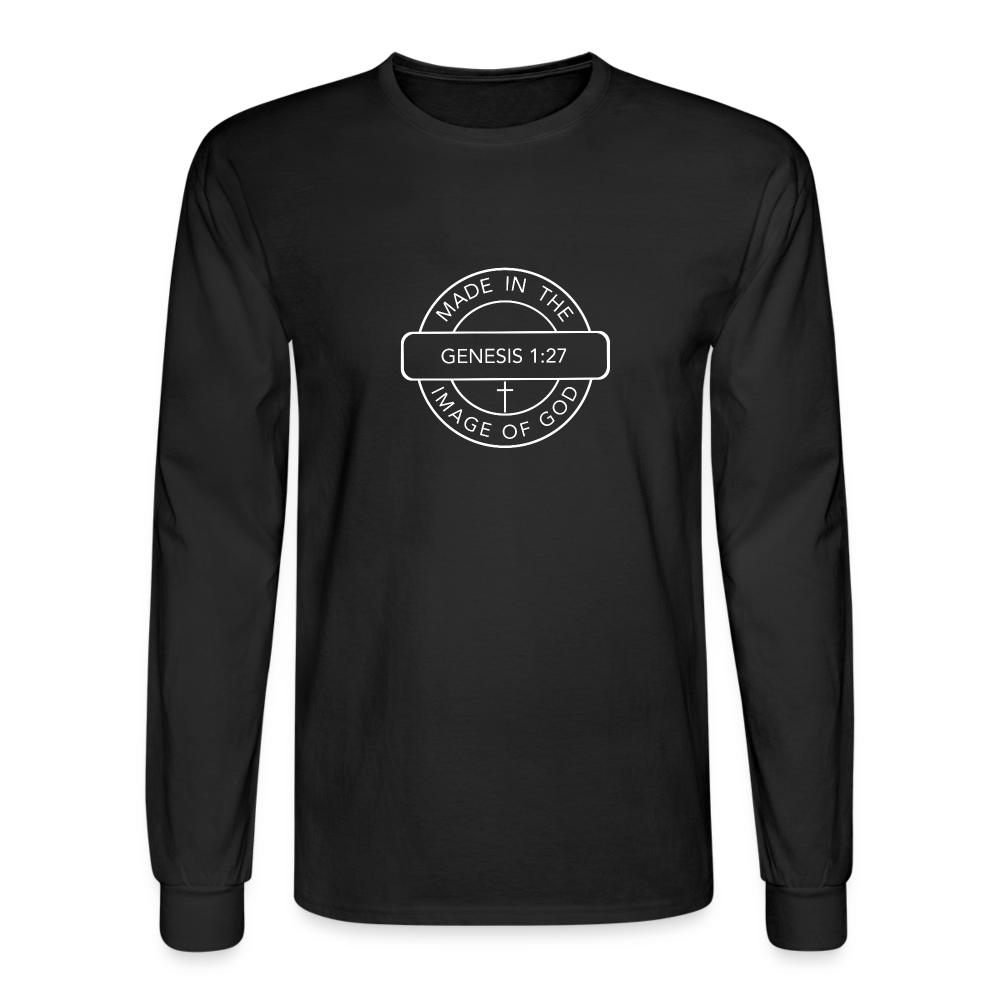 Made in the Image of God - Men's Long Sleeve T-Shirt - black