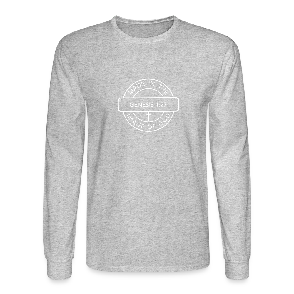 Made in the Image of God - Men's Long Sleeve T-Shirt - heather gray