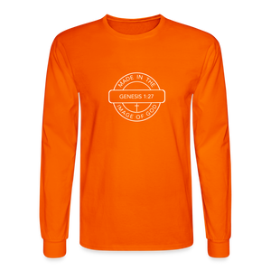 Made in the Image of God - Men's Long Sleeve T-Shirt - orange