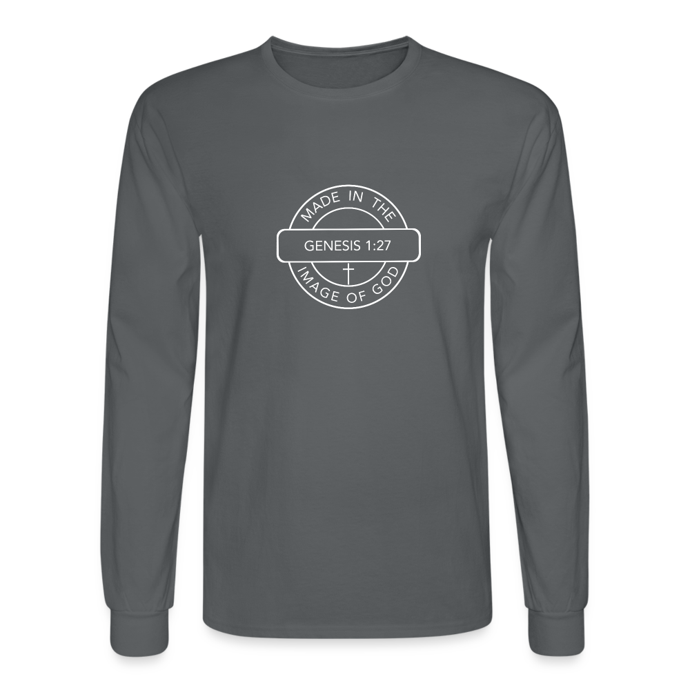 Made in the Image of God - Men's Long Sleeve T-Shirt - charcoal