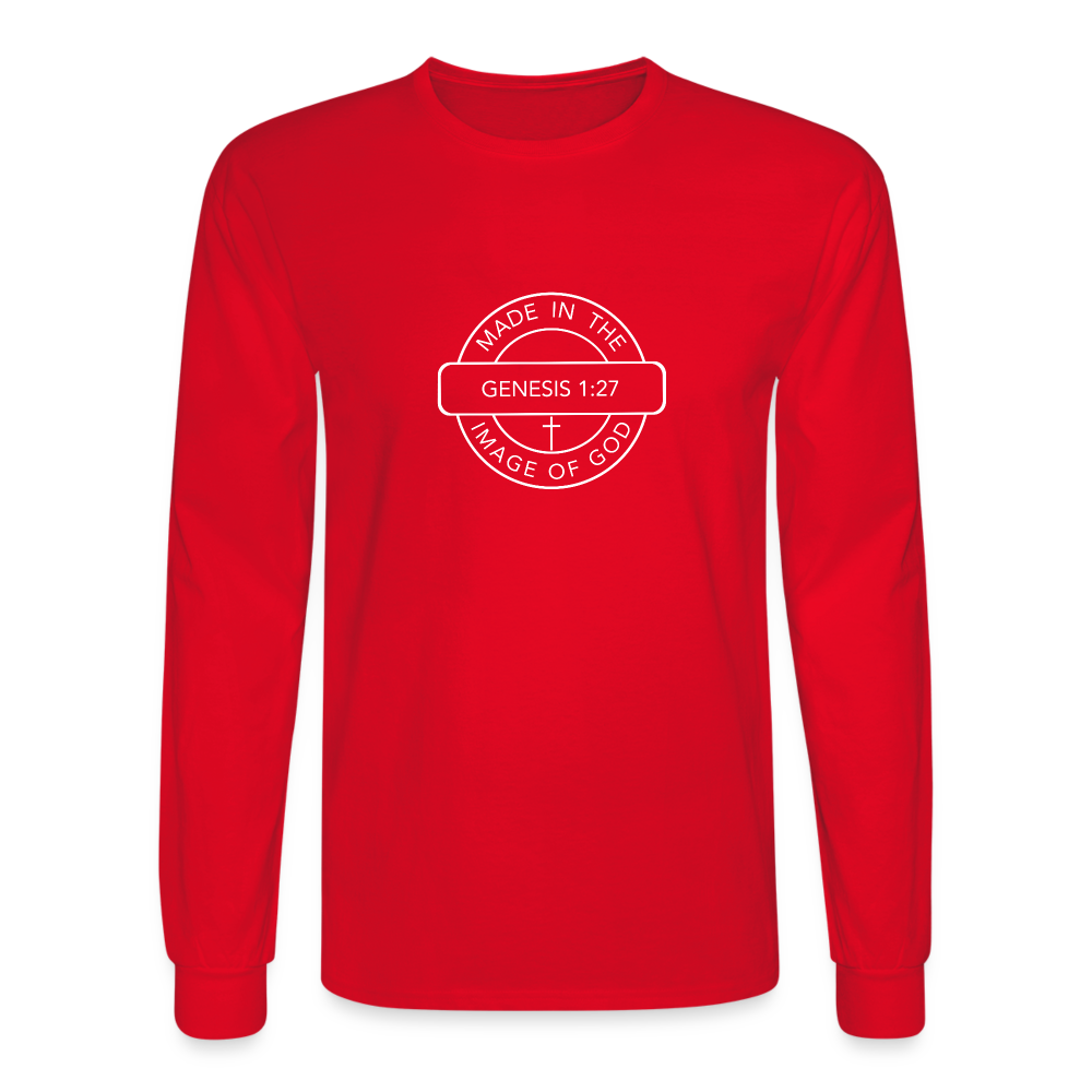 Made in the Image of God - Men's Long Sleeve T-Shirt - red
