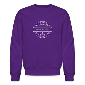 Made in the Image of God - Crewneck Sweatshirt - purple