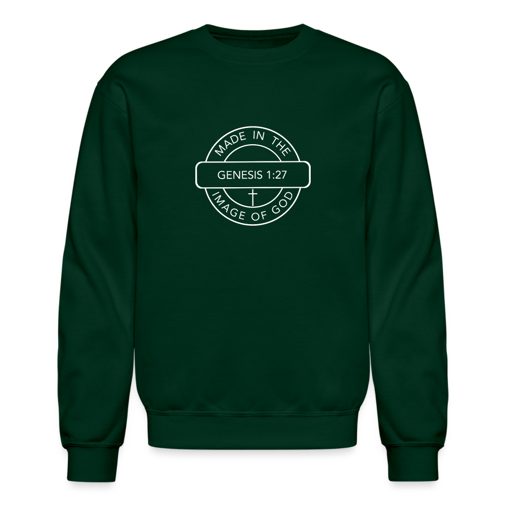Made in the Image of God - Crewneck Sweatshirt - forest green