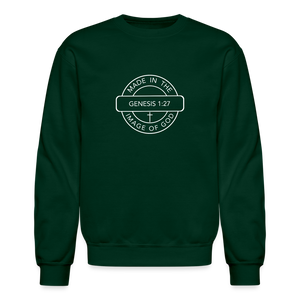 Made in the Image of God - Crewneck Sweatshirt - forest green