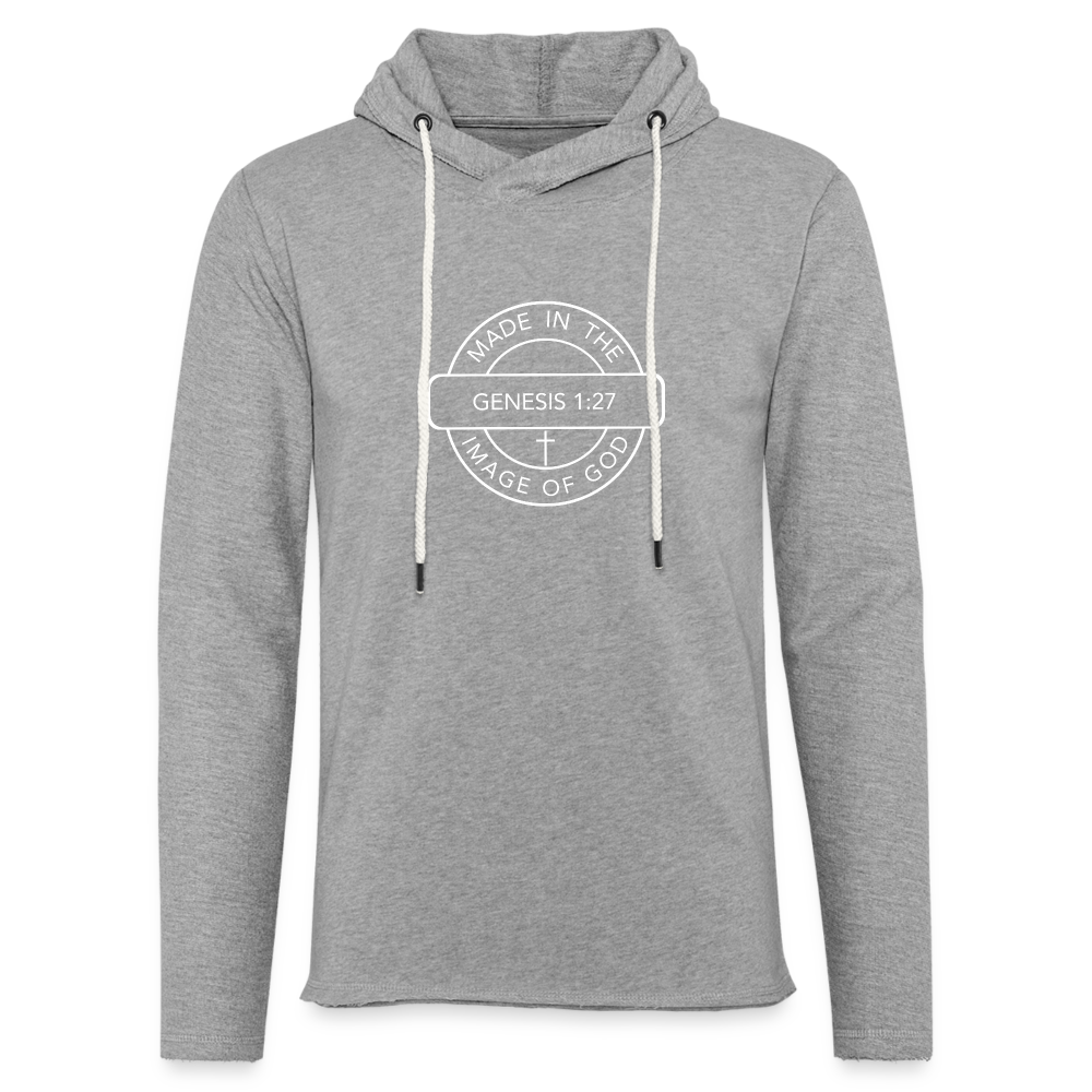 Made in the Image of God - Unisex Lightweight Terry Hoodie - heather gray