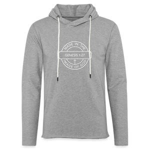 Made in the Image of God - Unisex Lightweight Terry Hoodie - heather gray