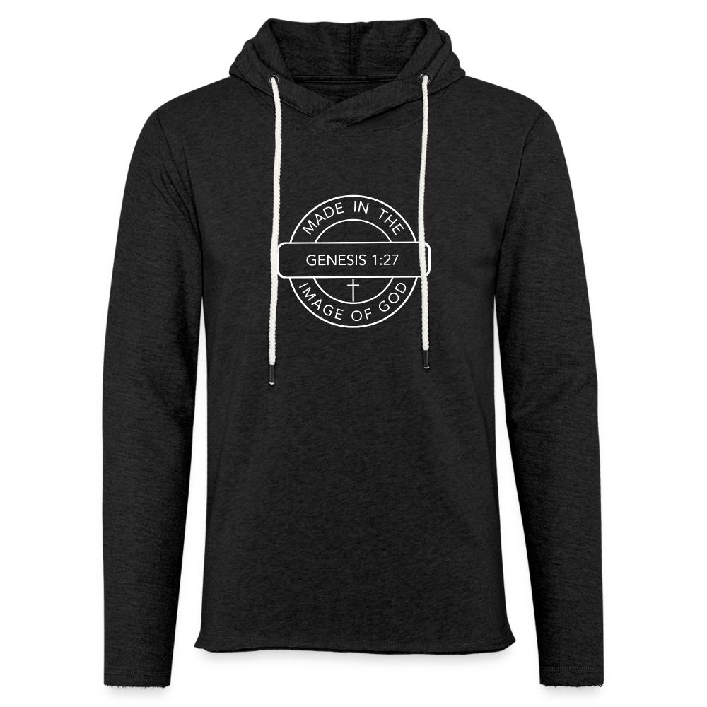 Made in the Image of God - Unisex Lightweight Terry Hoodie - charcoal grey