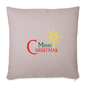 Merry Christmas - Throw Pillow Cover - light taupe