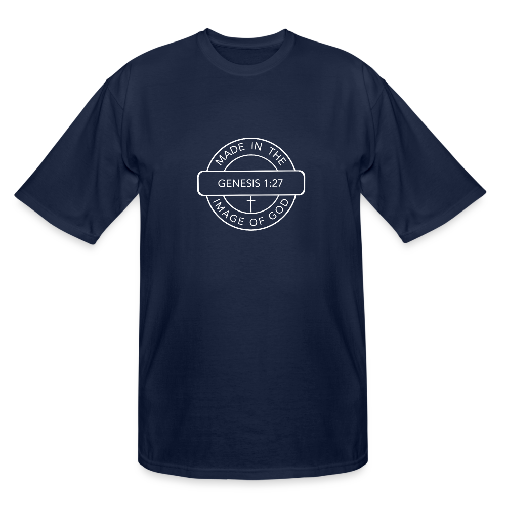Made in the Image of God - Men's Tall T-Shirt - navy