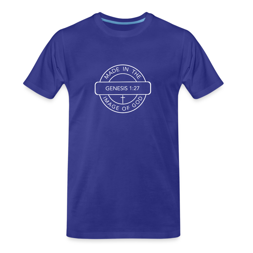 Made in the Image of God - Men’s Premium Organic T-Shirt - royal blue