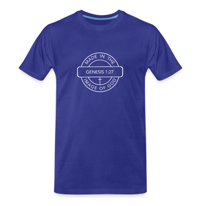 Made in the Image of God - Men’s Premium Organic T-Shirt - royal blue