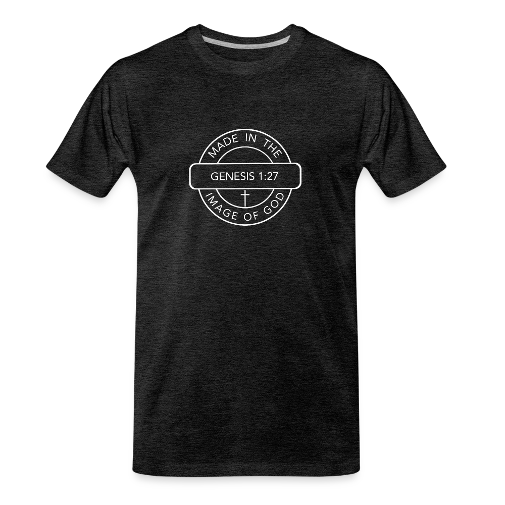 Made in the Image of God - Men’s Premium Organic T-Shirt - charcoal grey