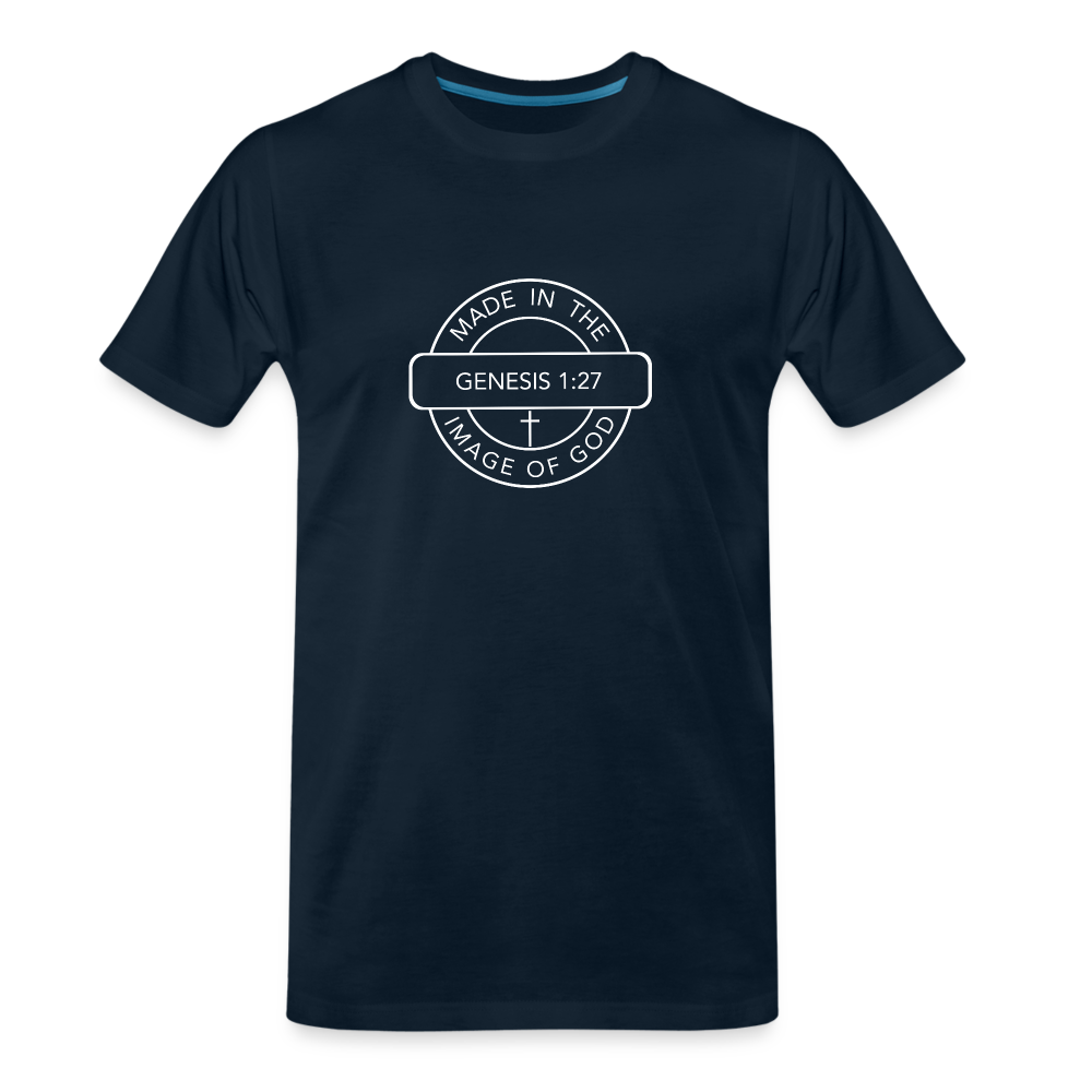 Made in the Image of God - Men’s Premium Organic T-Shirt - deep navy